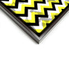 Wall art and Canvas artwork, Black, Yellow, and White Chevron, Stain