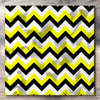 Wall art and Canvas artwork, Black, Yellow, and White Chevron, Stain