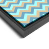 Wall art and Canvas artwork, Caribbean Blue, Sky Blue, and Sand Chevron, Clean