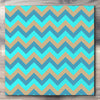 Wall art and Canvas artwork, Caribbean Blue, Sky Blue, and Sand Chevron, Clean