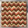 Wall art and Canvas artwork, Chocolate, Chestnut, and Beige Chevron, Bleach