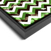 Wall art and Canvas artwork, Chocolate, Green, and White Chevron, Bleach