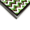 Wall art and Canvas artwork, Chocolate, Green, and White Chevron, Bleach