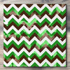Wall art and Canvas artwork, Chocolate, Green, and White Chevron, Bleach