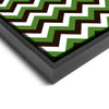 Wall art and Canvas artwork, Chocolate, Green, and White Chevron, Clean