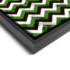 Wall art and Canvas artwork, Chocolate, Green, and White Chevron, Stain