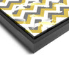 Wall art and Canvas artwork, Gold, Silver, and White Chevron, Bleach