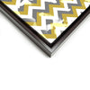 Wall art and Canvas artwork, Gold, Silver, and White Chevron, Bleach