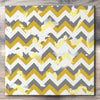 Wall art and Canvas artwork, Gold, Silver, and White Chevron, Bleach
