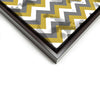 Wall art and Canvas artwork, Gold, Silver, and White Chevron, Stain