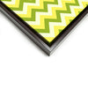 Wall art and Canvas artwork, Green, Yellow, and Mint Chevron, Clean