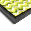 Wall art and Canvas artwork, Green, Yellow, and Mint Chevron, Stain