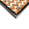 Wall art and Canvas artwork, Pumpkin, Beige, and White Chevron, Stain