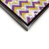 Wall art and Canvas artwork, Plum, Gold, and Silver Chevron, Bleach