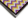 Wall art and Canvas artwork, Plum, Gold, and Silver Chevron, Clean