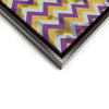 Wall art and Canvas artwork, Plum, Gold, and Silver Chevron, Stain