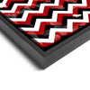 Wall art and Canvas artwork, Red, Black, and White Chevron, Bleach