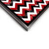 Wall art and Canvas artwork, Red, Black, and White Chevron, Bleach