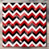 Wall art and Canvas artwork, Red, Black, and White Chevron, Bleach