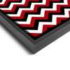 Wall art and Canvas artwork, Red, Black, and White Chevron, Clean