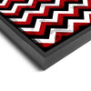 Wall art and Canvas artwork, Red, Black, and White Chevron, Stain