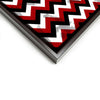 Wall art and Canvas artwork, Red, Black, and White Chevron, Stain