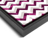 Wall art and Canvas artwork, Raspberry, Silver, and White Chevron, Bleach