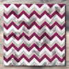 Wall art and Canvas artwork, Raspberry, Silver, and White Chevron, Stain