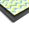 Wall art and Canvas artwork, Sky Blue, Yellow, and White Chevron, Bleach