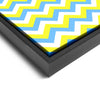 Wall art and Canvas artwork, Sky Blue, Yellow, and White Chevron, Clean