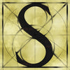 Canvas artwork monogram wall art letter S beige & black