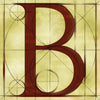 Canvas artwork monogram wall art letter B beige & rust