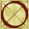 Canvas artwork monogram wall art letter O beige & rust