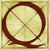 Canvas artwork monogram wall art letter Q beige & rust