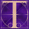 Canvas artwork monogram wall art letter T purple