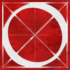 Canvas artwork monogram wall art letter O red & white