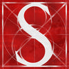 Canvas artwork monogram wall art letter S red & white