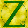 Canvas artwork monogram wall art letter Z yellow & white