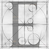 Canvas artwork monogram wall art letter E silver & gray