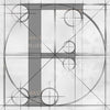 Canvas artwork monogram wall art letter F silver & gray