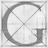 Canvas artwork monogram wall art letter G silver & gray