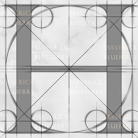 Canvas artwork monogram wall art letter H silver & gray