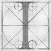 Canvas artwork monogram wall art letter I silver & gray