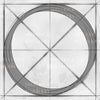 Canvas artwork monogram wall art letter O silver & gray