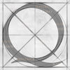 Canvas artwork monogram wall art letter Q silver & gray