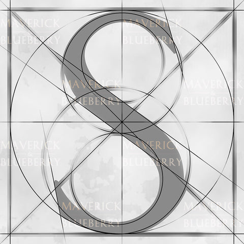 Canvas artwork monogram wall art letter S silver & gray