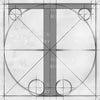 Canvas artwork monogram wall art letter T silver & gray