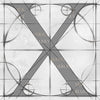 Canvas artwork monogram wall art letter X silver & gray