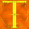 Canvas artwork monogram wall art letter T orange & yellow