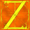 Canvas artwork monogram wall art letter Z orange & yellow